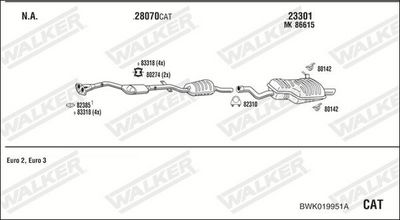Изпускателна система WALKER BWK019951A