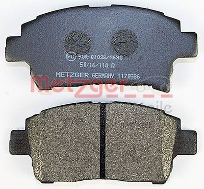 1170586 METZGER Комплект тормозных колодок, дисковый тормоз