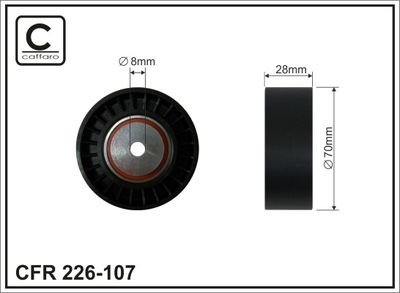 Deflection/Guide Pulley, V-ribbed belt 226-107