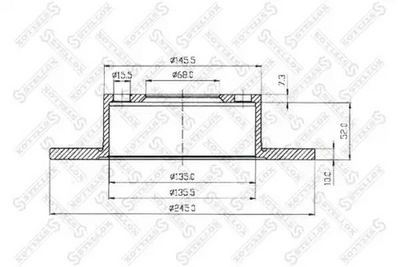 спирачен диск STELLOX 6020-4749-SX