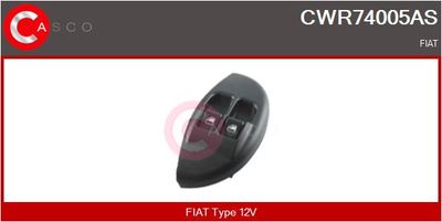 Выключатель, стеклолодъемник CASCO CWR74005AS для FIAT PALIO