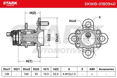 комплект колесен лагер STARK SKWB-0180940