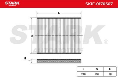 Филтър купе (поленов филтър) STARK SKIF-0170507