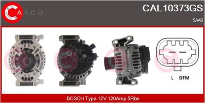 CASCO CAL10373GS Генератор  для SAAB 9-3 (YS3F, E79, D79, D75) 2.0 Turbo XWD