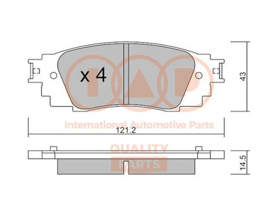 Комплект тормозных колодок, дисковый тормоз IAP QUALITY PARTS 704-17241P для LEXUS UX