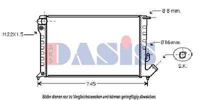 Радиатор, охлаждение двигателя AKS DASIS 060990N для CITROËN XSARA