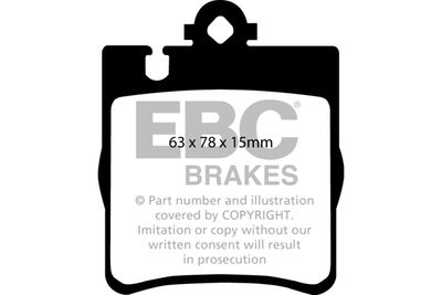 Комплект тормозных колодок, дисковый тормоз EBC Brakes DP41441R для MERCEDES-BENZ CLC-CLASS