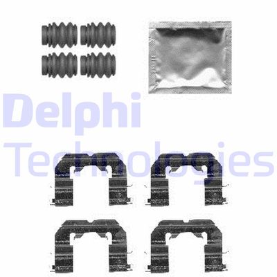Комплектующие, колодки дискового тормоза DELPHI LX0589 для HYUNDAI SOLARIS