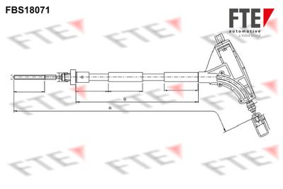 FTE FBS18071 Трос ручного тормоза  для PEUGEOT 406 (Пежо 406)