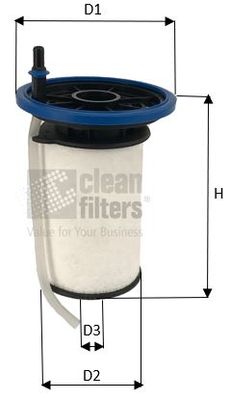 Топливный фильтр CLEAN FILTERS MG3612 для JEEP COMPASS