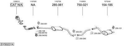 SISTEM DE ESAPAMENT BOSAL SYS02314
