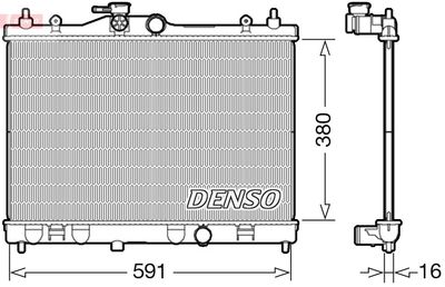 DENSO DRM46040 Радиатор охлаждения двигателя  для NISSAN CUBE (Ниссан Кубе)