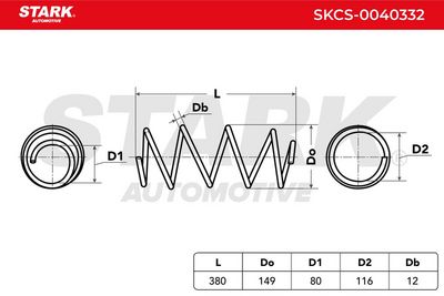 пружина за ходовата част STARK SKCS-0040332