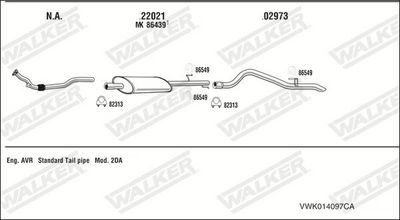ABGASANLAGE WALKER VWK014097CA