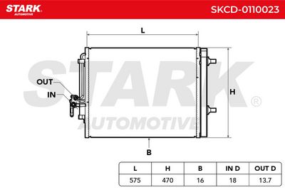 кондензатор, климатизация STARK SKCD-0110023