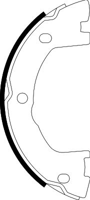 Sada brzdových čelistí, parkovací brzda HELLA 8DA 355 051-171