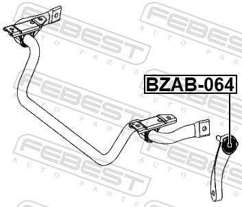 Mounting, axle strut BZAB-064