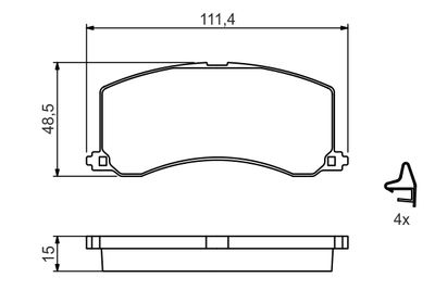 Brake Pad Set, disc brake 0 986 424 465