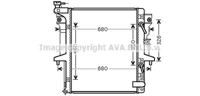 Радиатор, охлаждение двигателя AVA QUALITY COOLING MT2204 для MITSUBISHI L200
