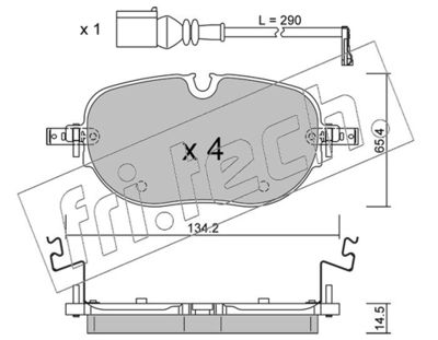 Комплект тормозных колодок, дисковый тормоз fri.tech. 1318.0 для VW ID.3