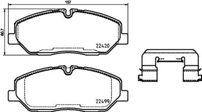 Комплект тормозных колодок, дисковый тормоз HELLA 8DB 355 025-231 для HYUNDAI H350