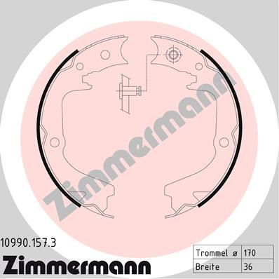 ZIMMERMANN Remschoenset, parkeerrem (10990.157.3)
