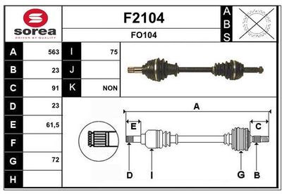ANTRIEBSWELLE SNRA F2104