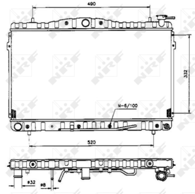 Радиатор, охлаждение двигателя WILMINK GROUP WG1722374 для HYUNDAI LANTRA