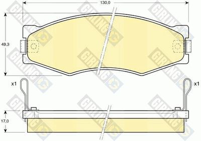 GIRLING 6103679 Тормозные колодки и сигнализаторы  для NISSAN PICK (Ниссан Пикk)