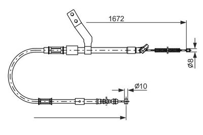Тросик, cтояночный тормоз BOSCH 1 987 482 261 для TOYOTA CELICA