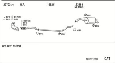 Układ wydechowy WALKER NIH17181B