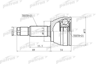 Шарнирный комплект, приводной вал PATRON PCV9105 для FORD FIESTA