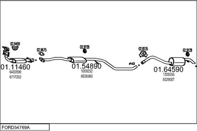 SISTEM DE ESAPAMENT MTS FORD54769A001095