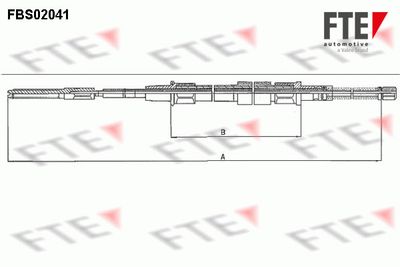 Тросик, cтояночный тормоз FTE FBS02041 для VW PASSAT