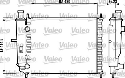 VALEO 732218 Радиатор охлаждения двигателя  для FIAT BRAVA (Фиат Брава)