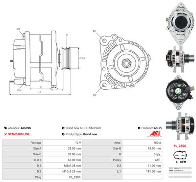 Ģenerators AS-PL A6599S