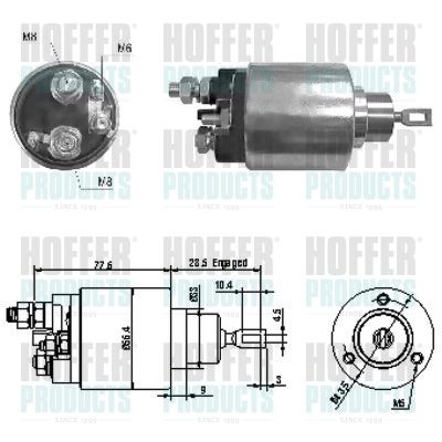 HOFFER Magneetschakelaar, startmotor (46130)