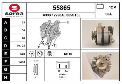 Генератор EAI 55865 для JEEP COMANCHE