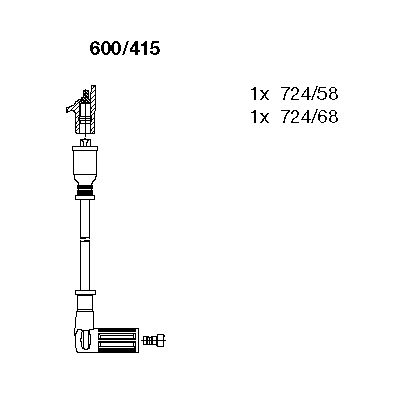 Комплект проводов зажигания BREMI 600/415 для FSO 126P