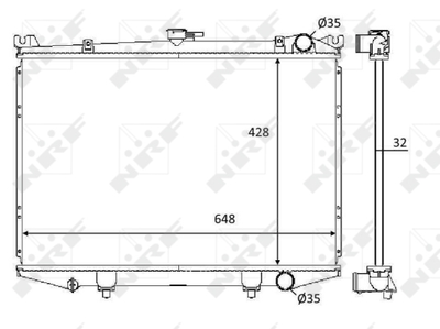 Радиатор, охлаждение двигателя WILMINK GROUP WG1723641 для NISSAN TERRANO