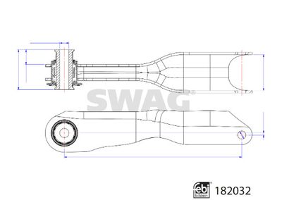 Рычаг независимой подвески колеса, подвеска колеса SWAG 33 10 8488 для LAND ROVER DEFENDER