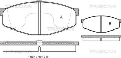 Комплект тормозных колодок, дисковый тормоз TRISCAN 8110 13065 для TOYOTA CRESSIDA