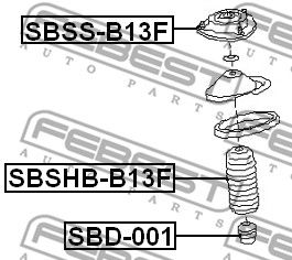 SBSS-B13F Опора переднего амортизатора  FEBEST FEBEST 