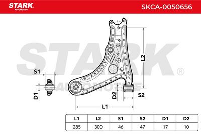 носач, окачване на колелата STARK SKCA-0050656