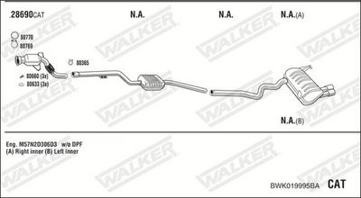 Изпускателна система WALKER BWK019995BA
