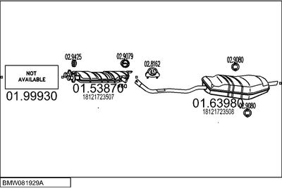 SISTEM DE ESAPAMENT MTS BMW081929A000238