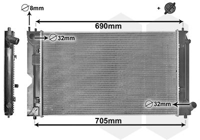 VAN WEZEL Kühler, Motorkühlung *** IR PLUS *** (53002403)