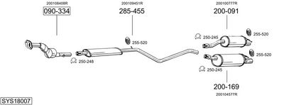 SISTEM DE ESAPAMENT BOSAL SYS18007