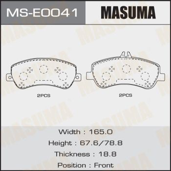 Комплект тормозных колодок MASUMA MS-E0041 для MERCEDES-BENZ GLK-CLASS