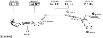 Układ wydechowy BOSAL SYS10639